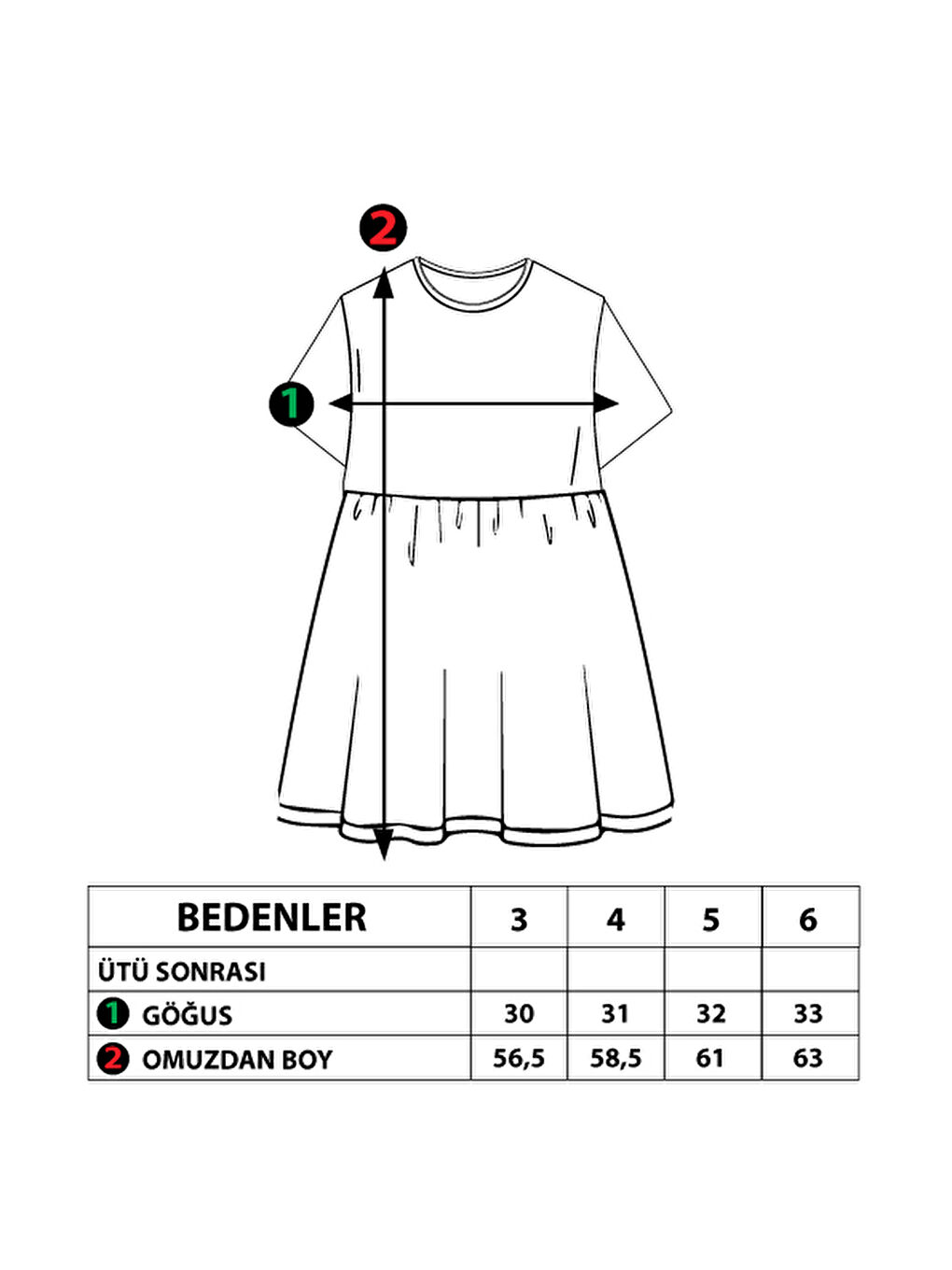 Pembe Kız Çocuk Kaktüs Baskılı Büzgülü Elbise-1