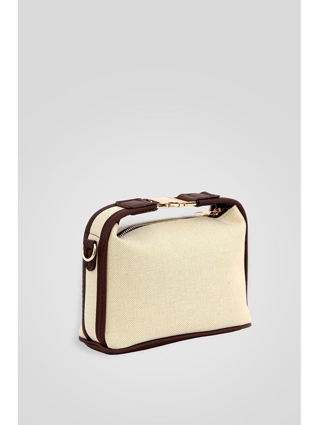 Kahverengi Cosmos Keten Kadın Omuz Çantası BP-4856O