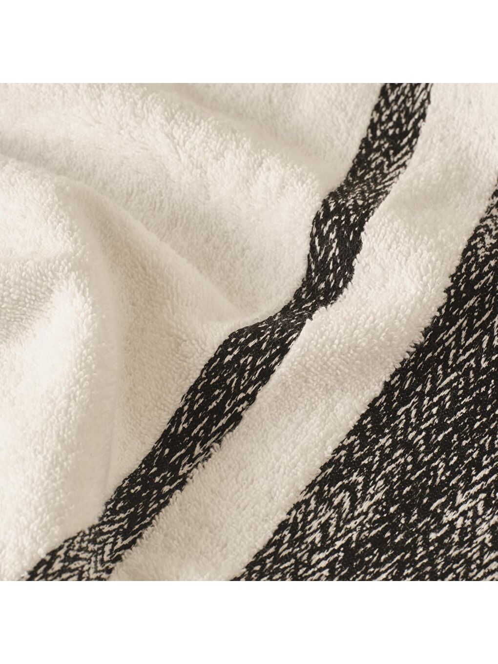 %100 Pamuk Melange Banyo Havlusu Siyah-1