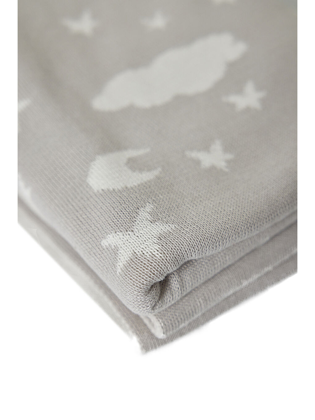 Unisex Bebek Triko Battaniye Ekru-4