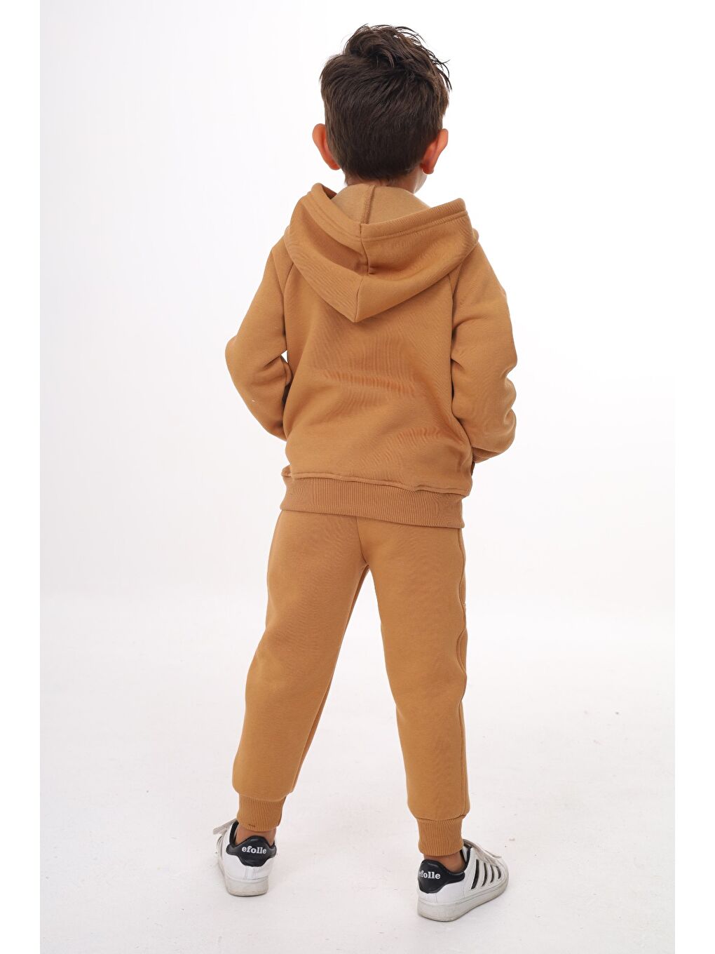 Kahverengi Erkek Çocuk Nakışlı Eşofman Takım-2