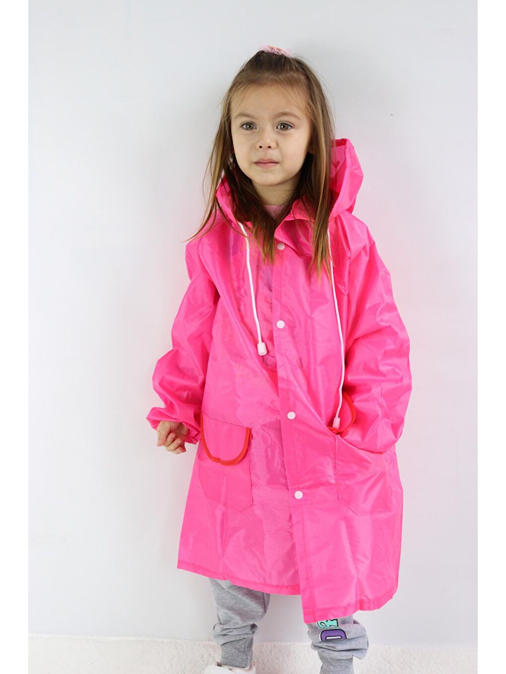 Pembe Kız-Erkek Çocuk (Unisex ) Yağmurluk Pratik Kullanım Standart Beden
