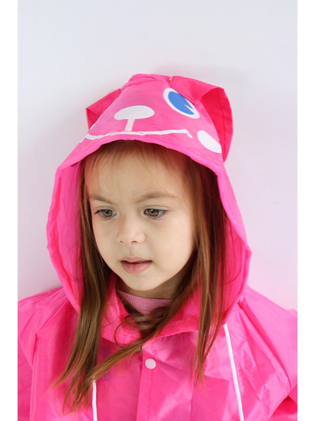 Pembe Kız-Erkek Çocuk (Unisex ) Yağmurluk Pratik Kullanım Standart Beden-3