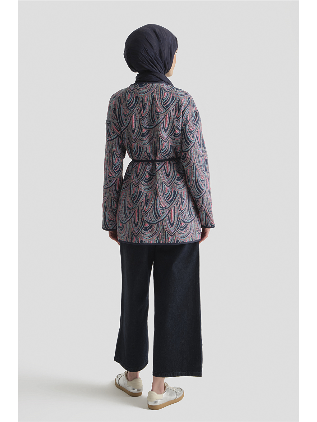 Soyut Desenli Kap İndigo-4