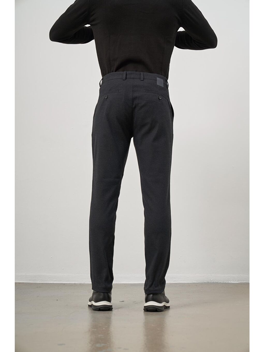 Koyu Lacivert Esnek Yandan Cepli Casual Slim Fit Chino Pantolon 1003245108-5