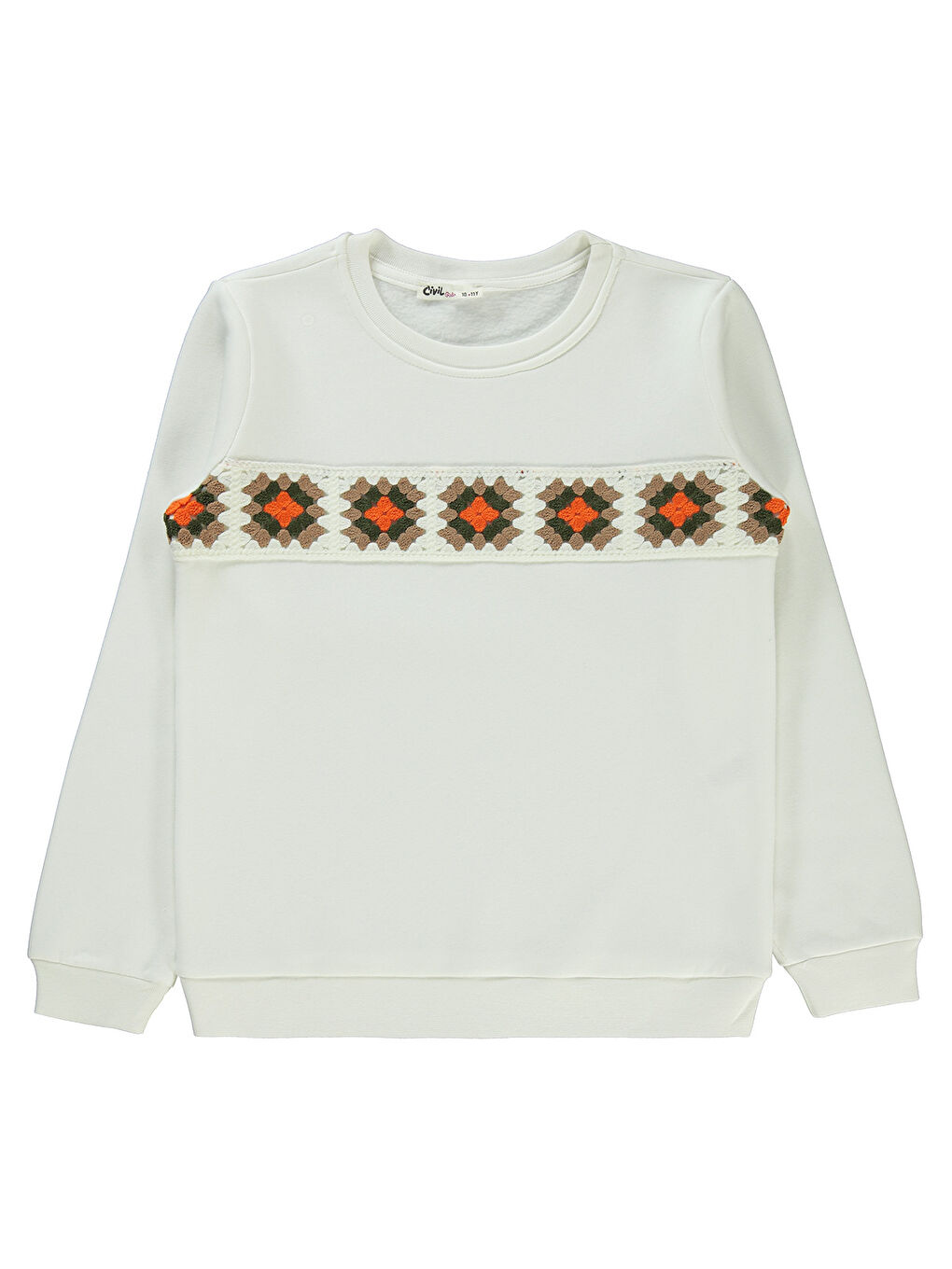 Civil Kız Çocuk Sweatshirt 10-13 Yaş Ekru