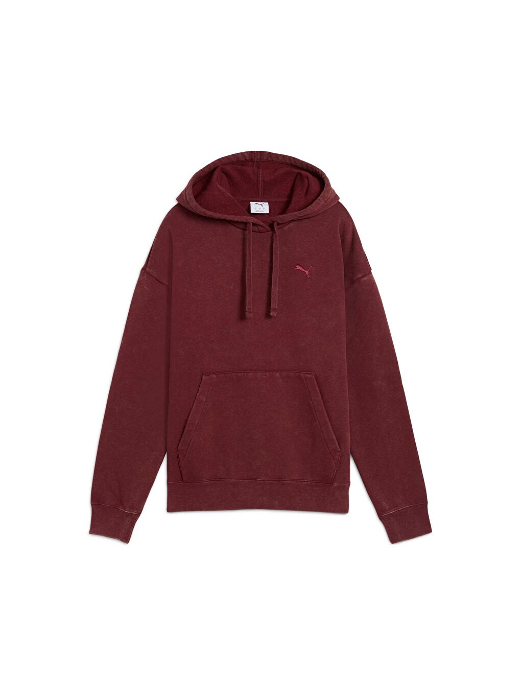 Bordo ESSENTIALS Elevated Kadın Geniş Kesim Kapüşonlu SWEATSHIRT