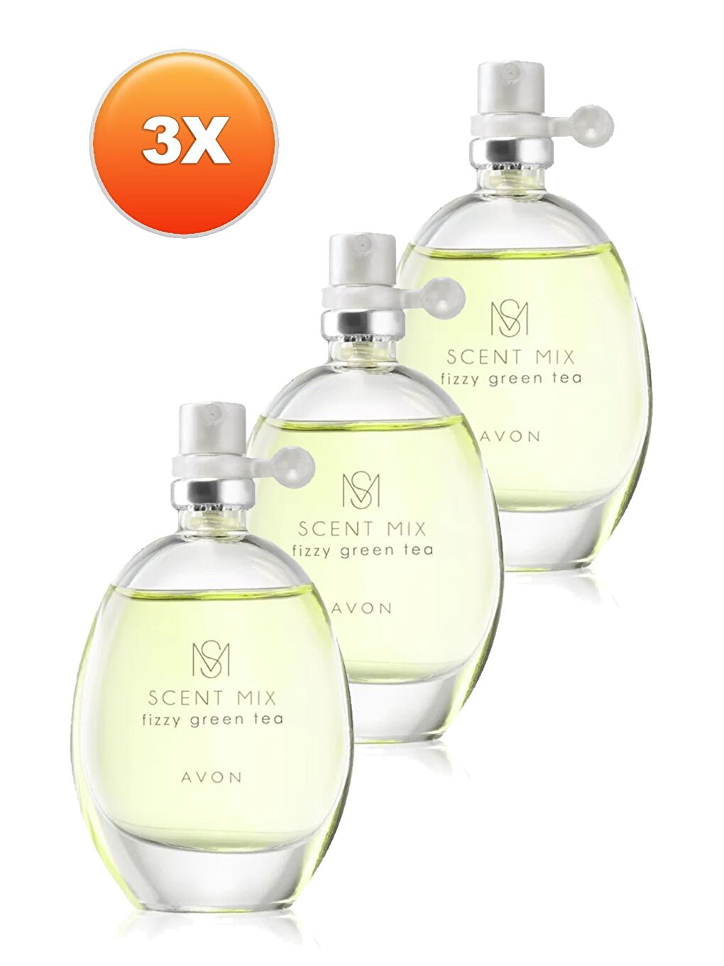 AVON Scent Mix Fizzy Green Tea Kadın Parfüm Edt 30 Ml. Üçlü Set - 1