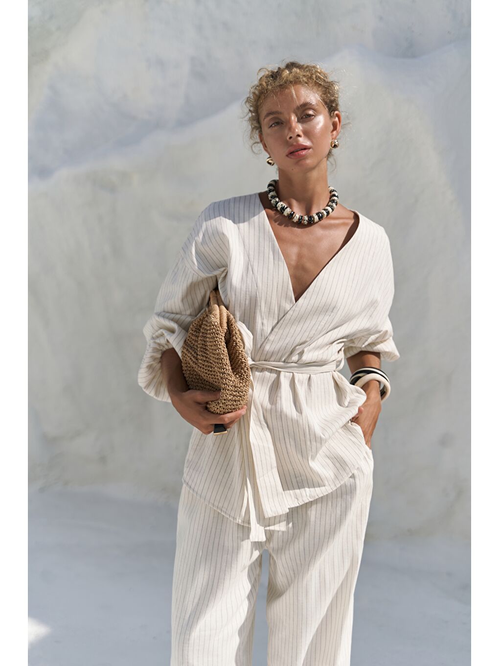 Neva Bej Kimono Pantolon Takım