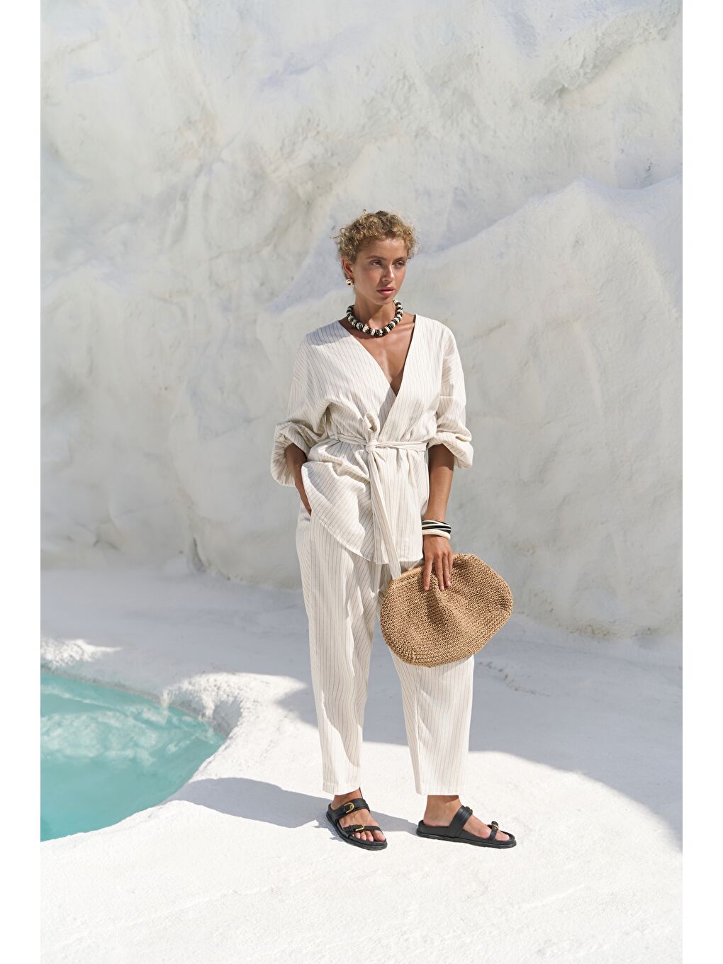 Neva Bej Kimono Pantolon Takım-2