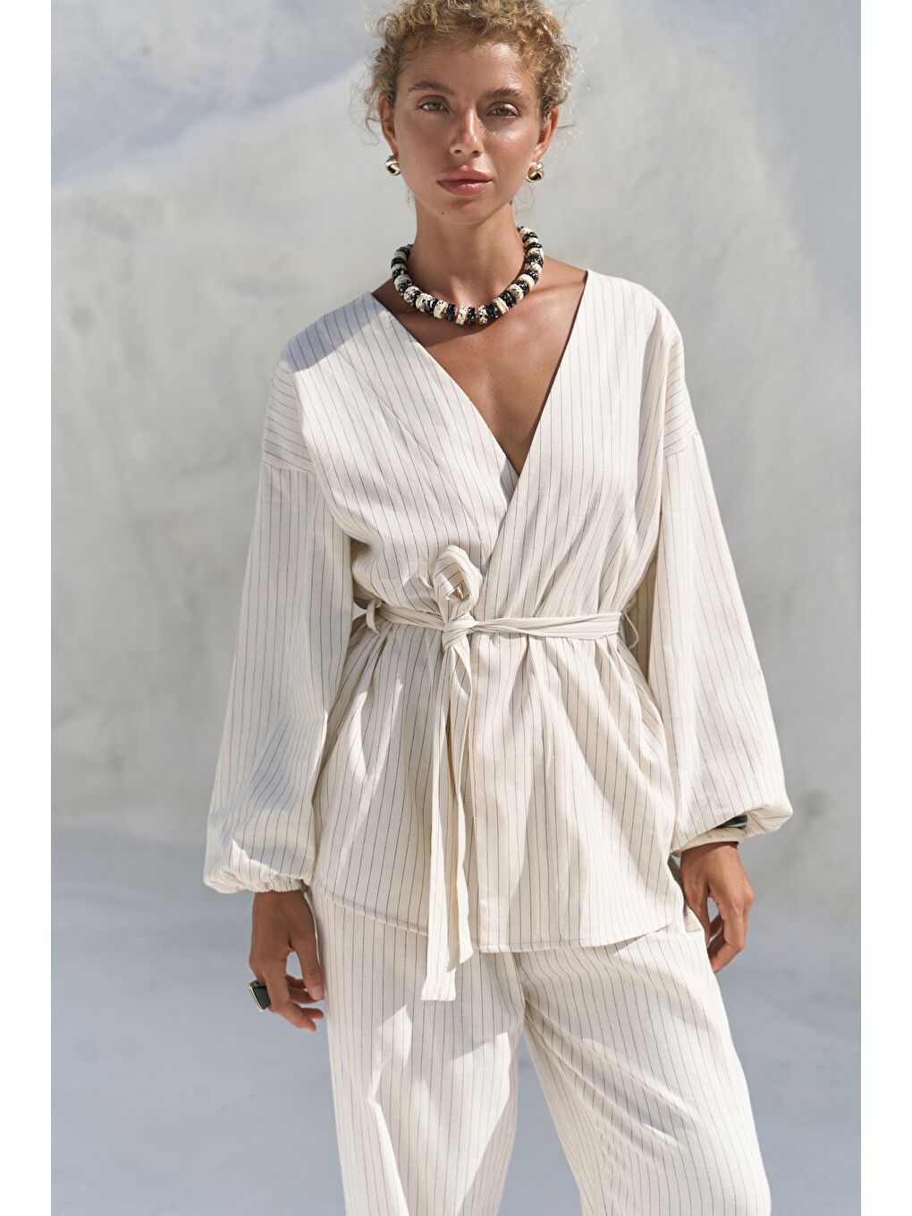 Neva Bej Kimono Pantolon Takım-5