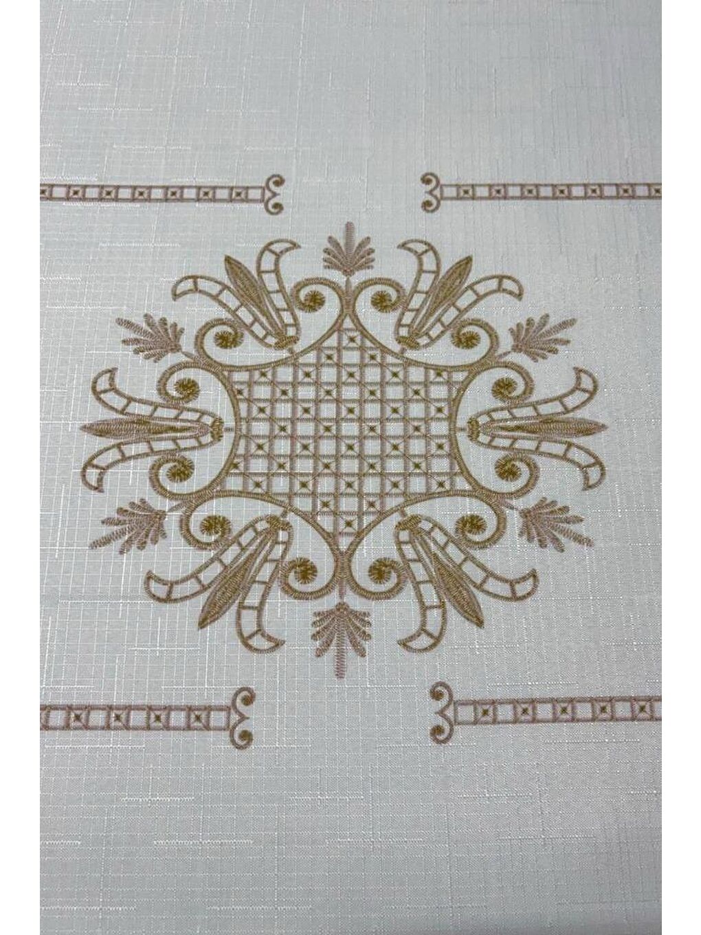 Kahverengi Hümay Dertsiz Masa Örtüsü 150x150 cm Kahve-2