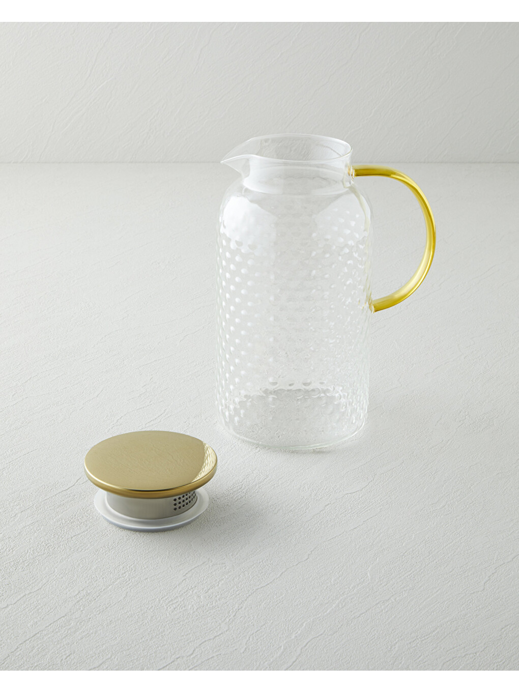 Sarı Glinza Borosilikat Sürahi 1800 Ml Gold-1