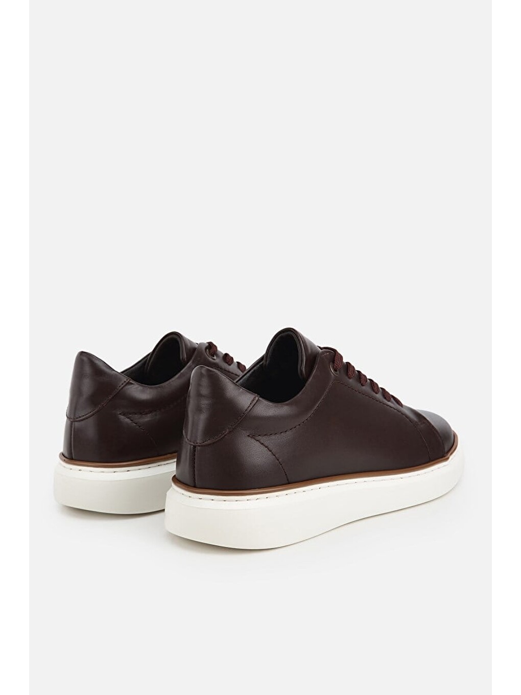 Erkek Kahverengi Bağcıklı Kalın Tabanlı Günlük Sneaker-2