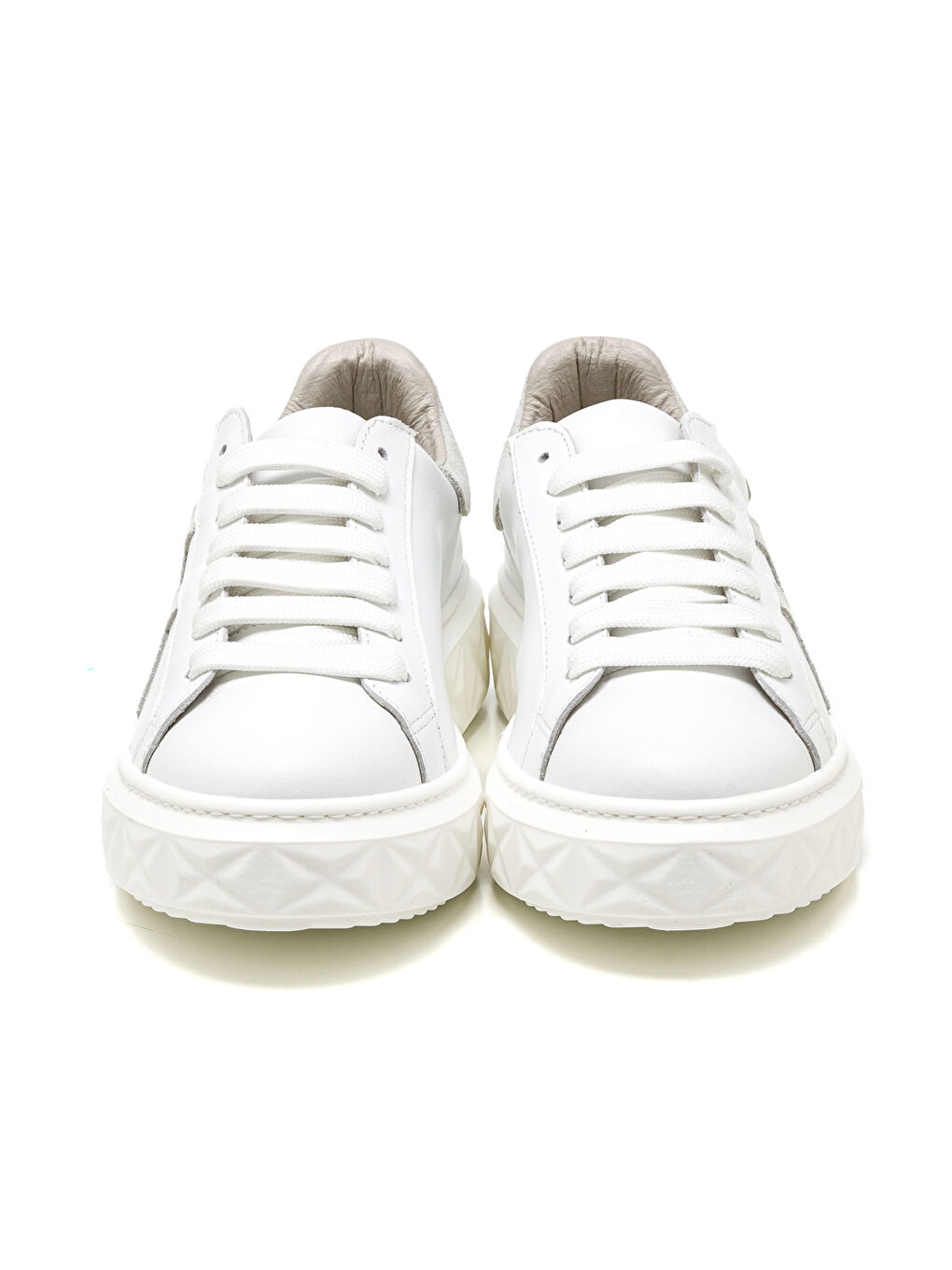 Kadın Sneaker ( Günlük) MAR-25Y-209-8825 Beyaz-Bej Süet-2