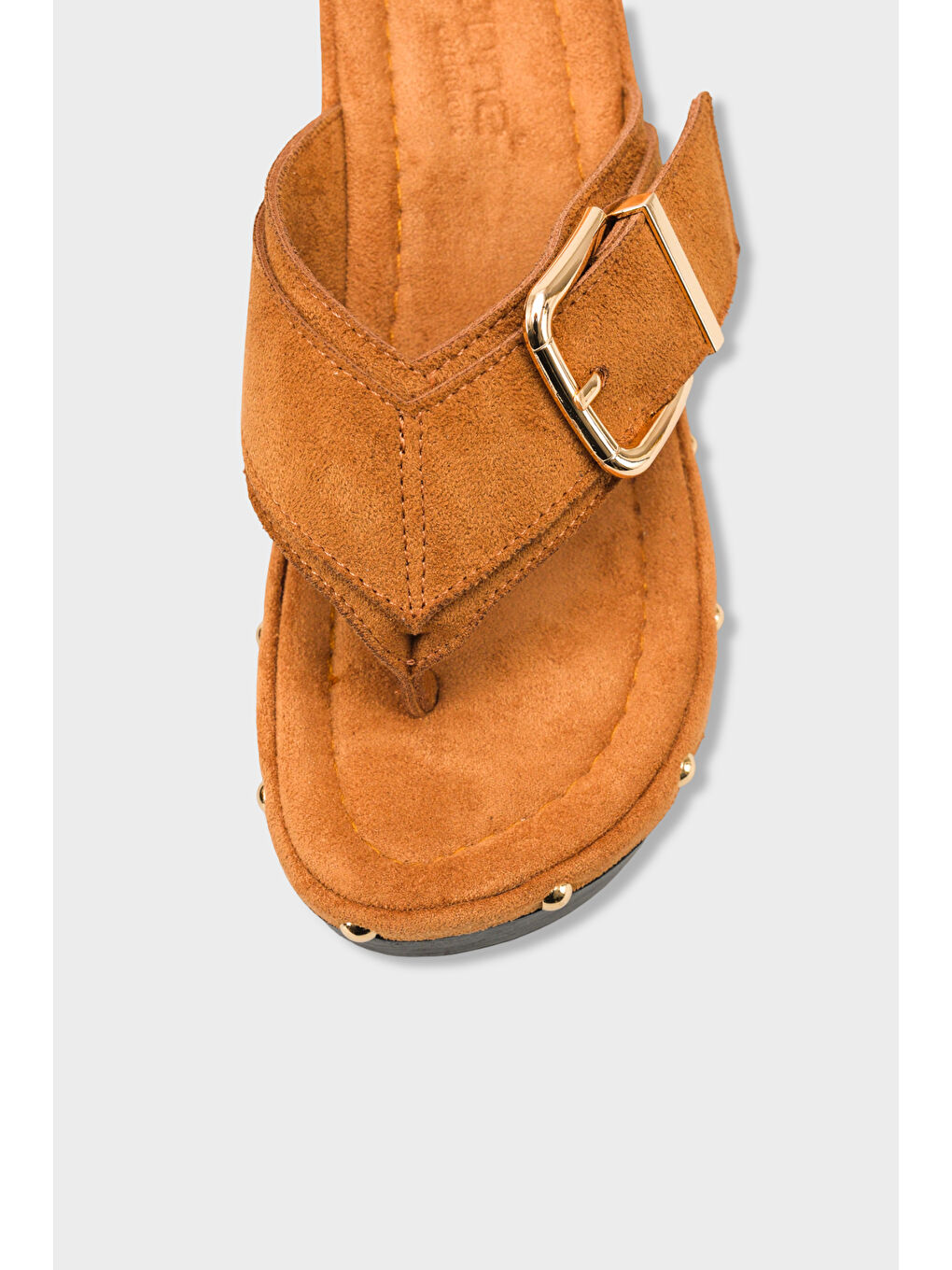 Kahverengi Kristi Dolgu Topuk Parmak Arası Kadın Terlik-2