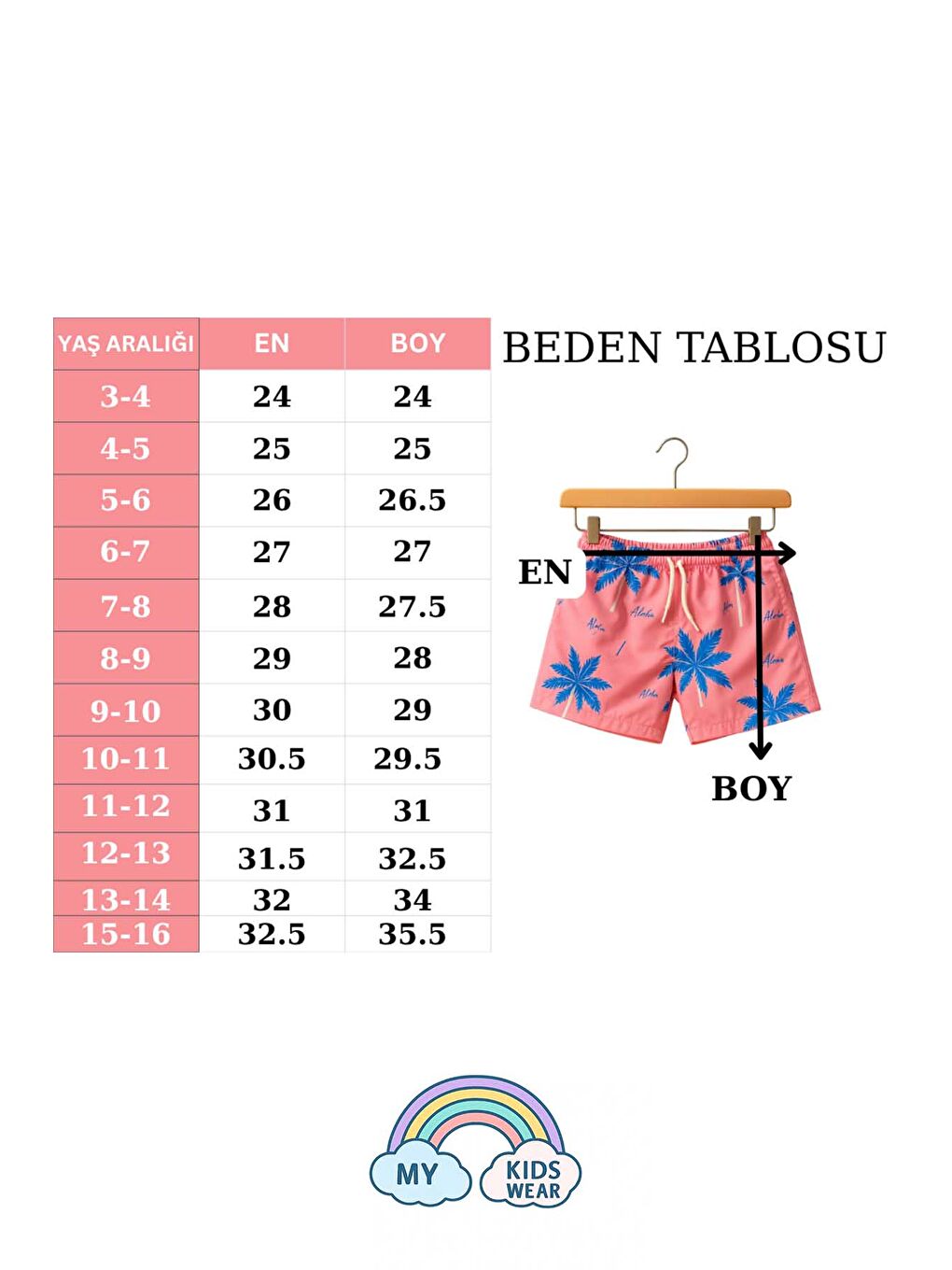 Pembe Paraşüt Kumaş Su Tutmayan Erkek Çocuk Deniz Şortu-1