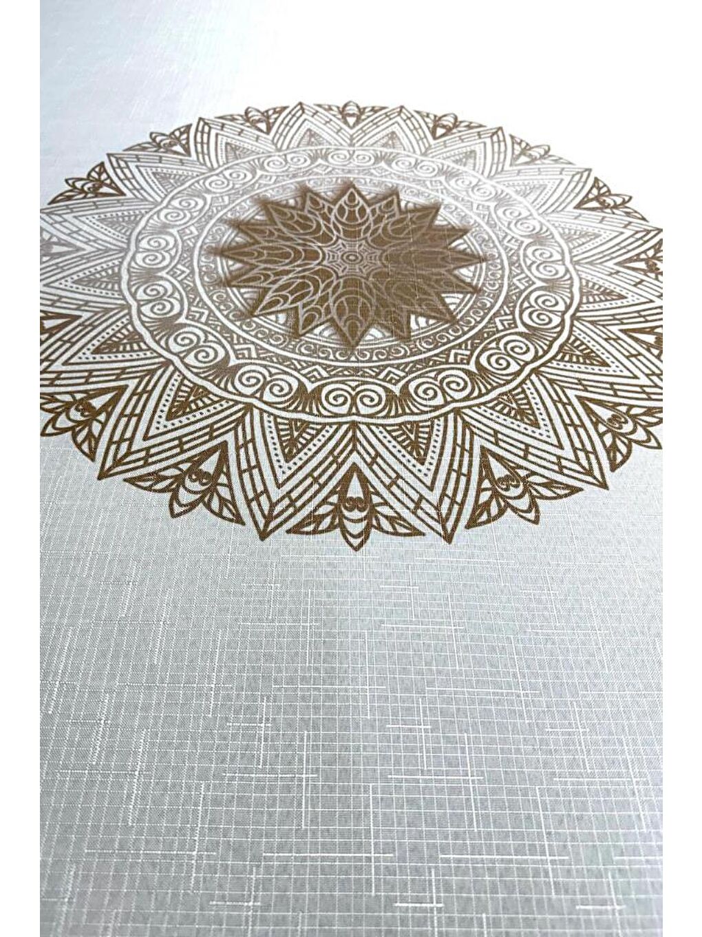 Kahverengi Lotus Dertsiz Masa Örtüsü 140x180 cm Kahve-2