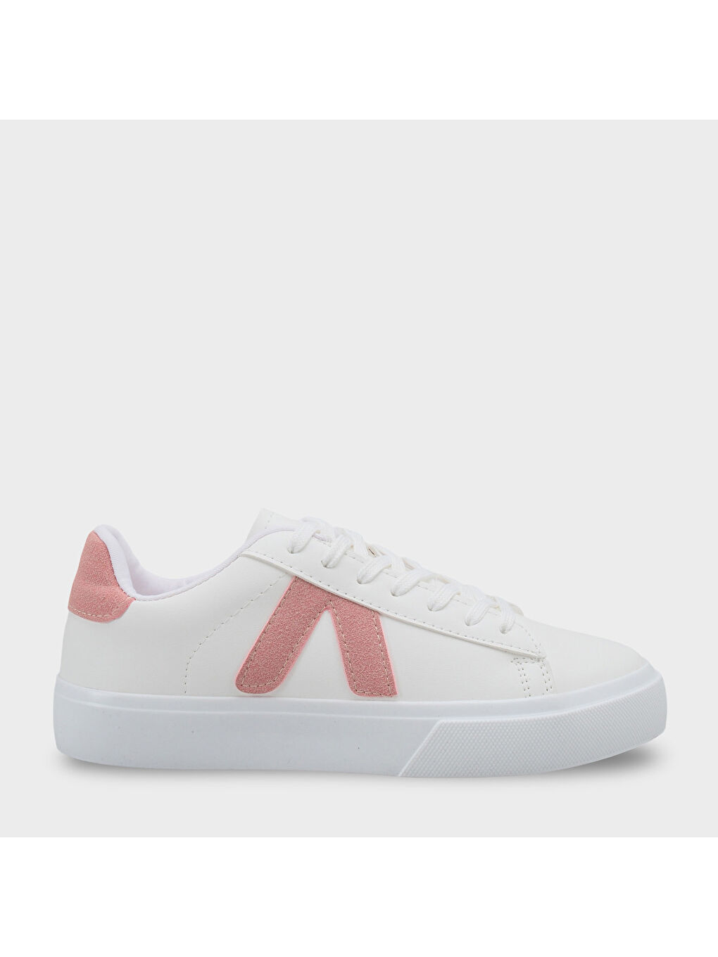 Pembe Sandra V Detaylı Bağcıklı Günlük Spor Kadın Sneaker Ayakkabı