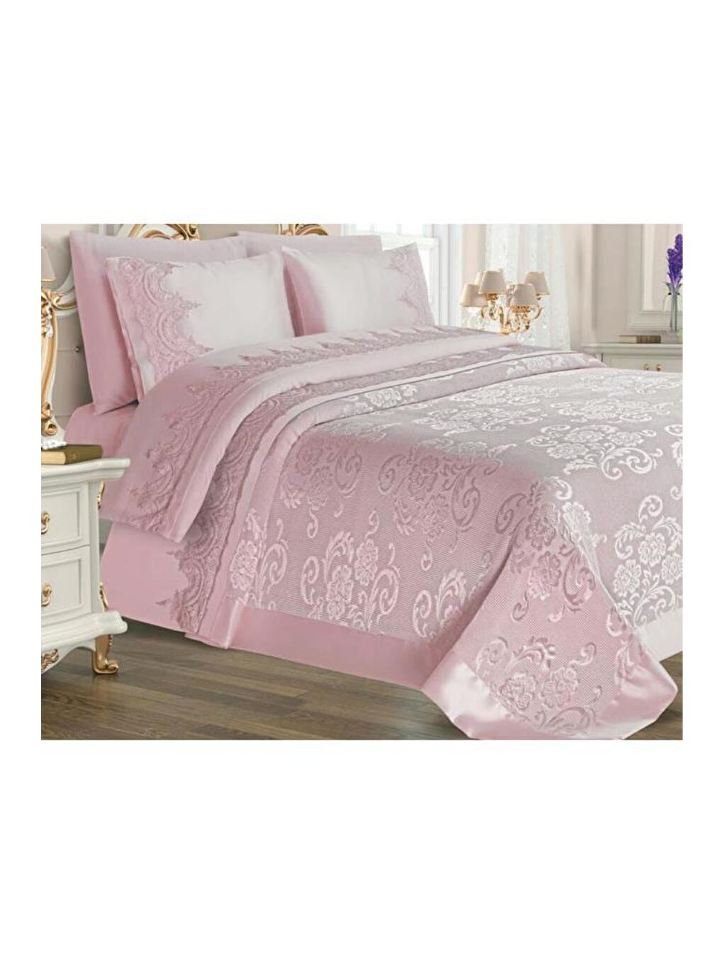 Pembe Violet Pike Takımı 6 Parça Pudra-1