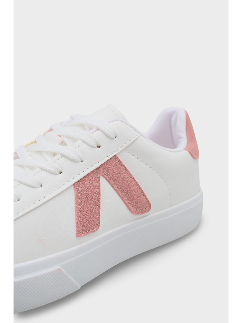 Pembe Sandra V Detaylı Bağcıklı Günlük Spor Kadın Sneaker Ayakkabı-2