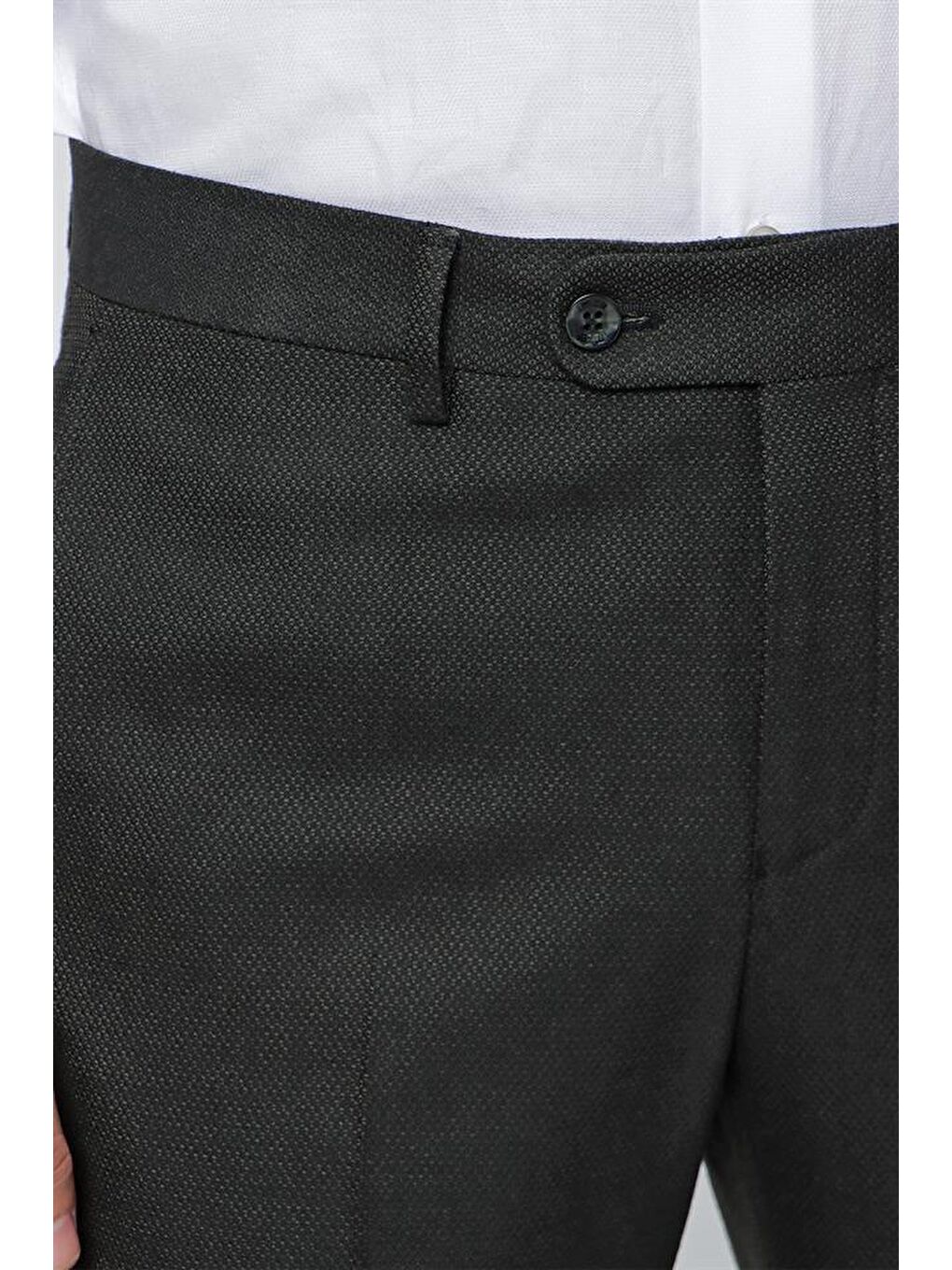 Koyu Haki Esnek Yandan Cepli Classic Slim Fit Erkek Pantolon 1003225167-3