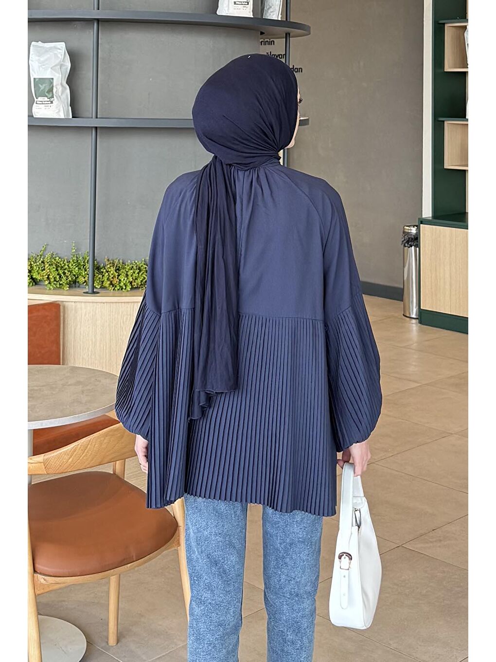 Bağlama Detaylı Tunik Lacivert-3