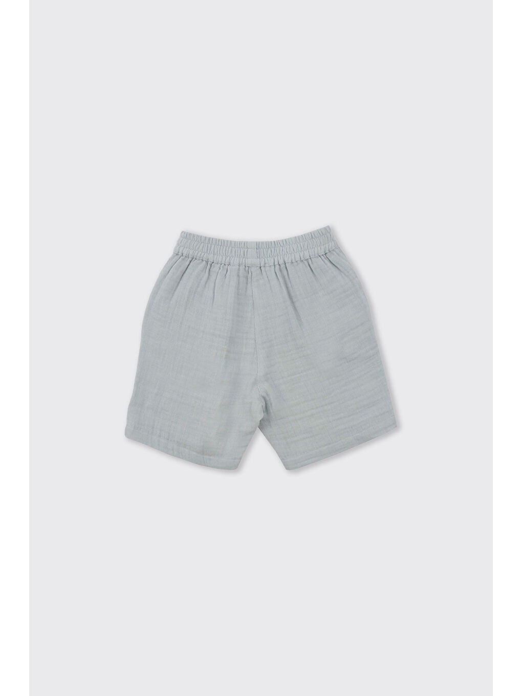 Erkek Bebek Şortlu Mavi 2'li Müslin Takım-1