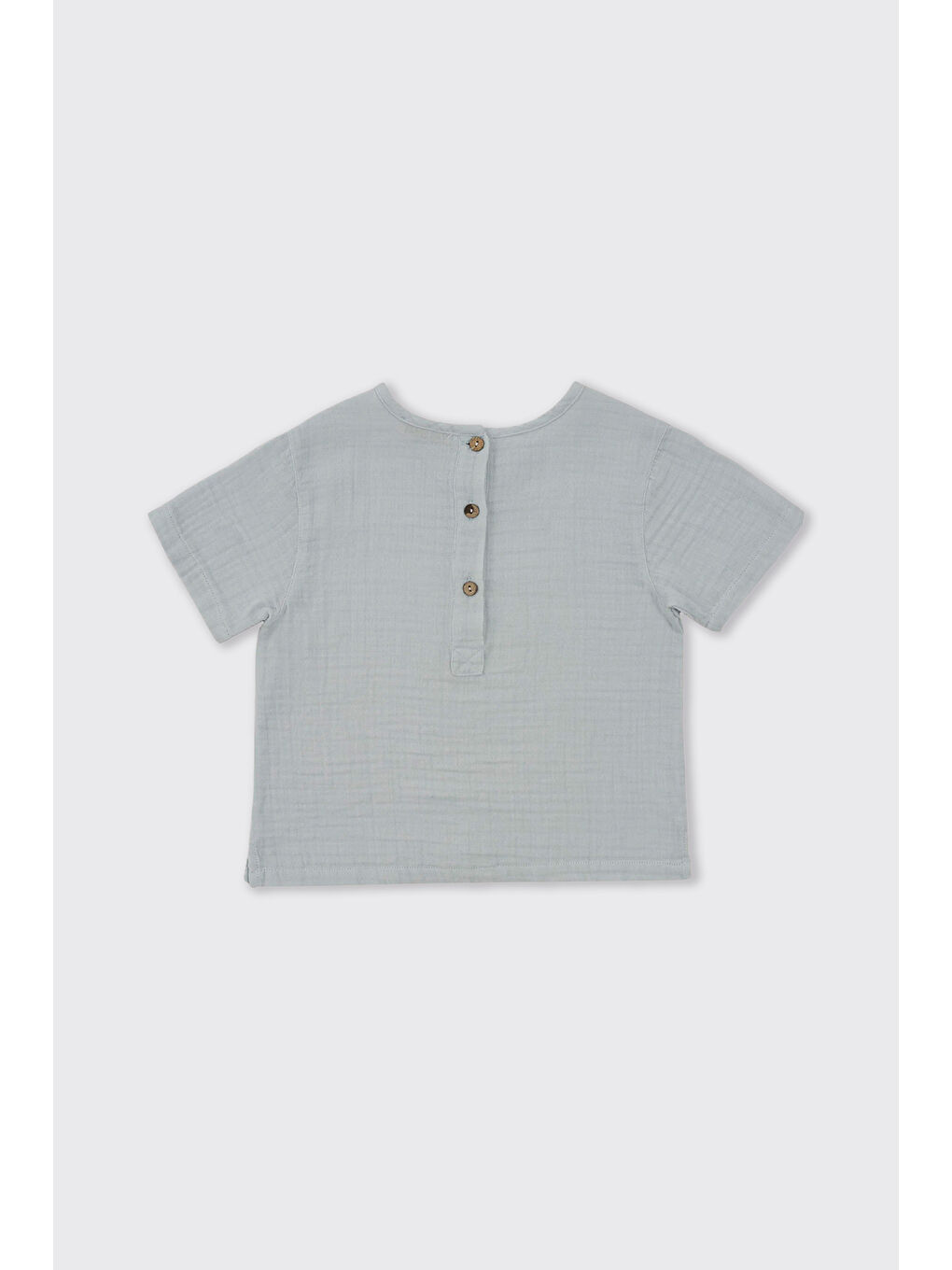 Erkek Bebek Şortlu Mavi 2'li Müslin Takım-3