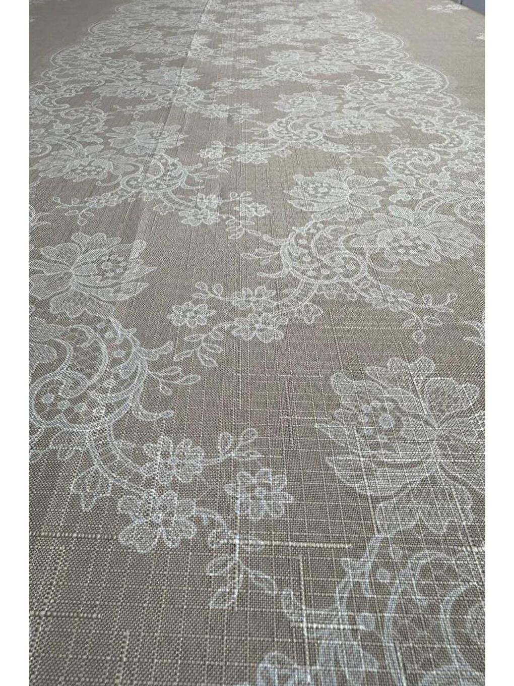 Kahverengi Zaraf Dertsiz Masa Örtüsü 150x260 cm Kahve-2