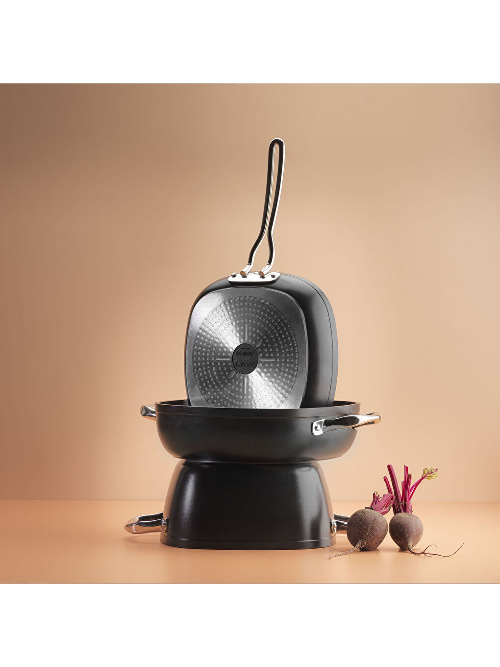 Siyah Gastronomie Master Granit Derin Tencere-26Cm-6