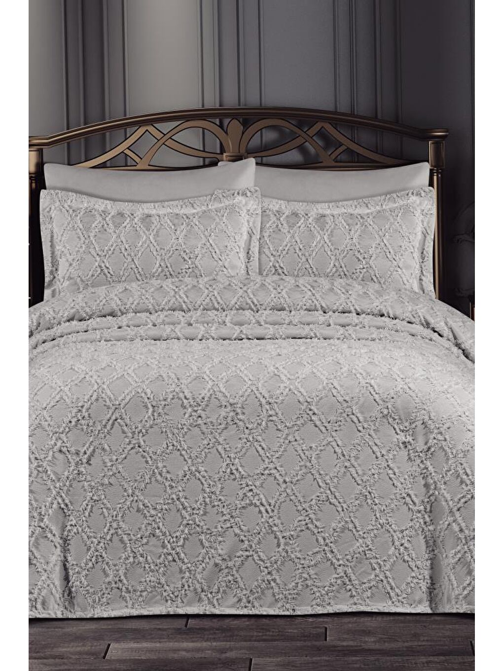 Çeyizdiyarı Lucca 3 Parça Pike Takımı Gri