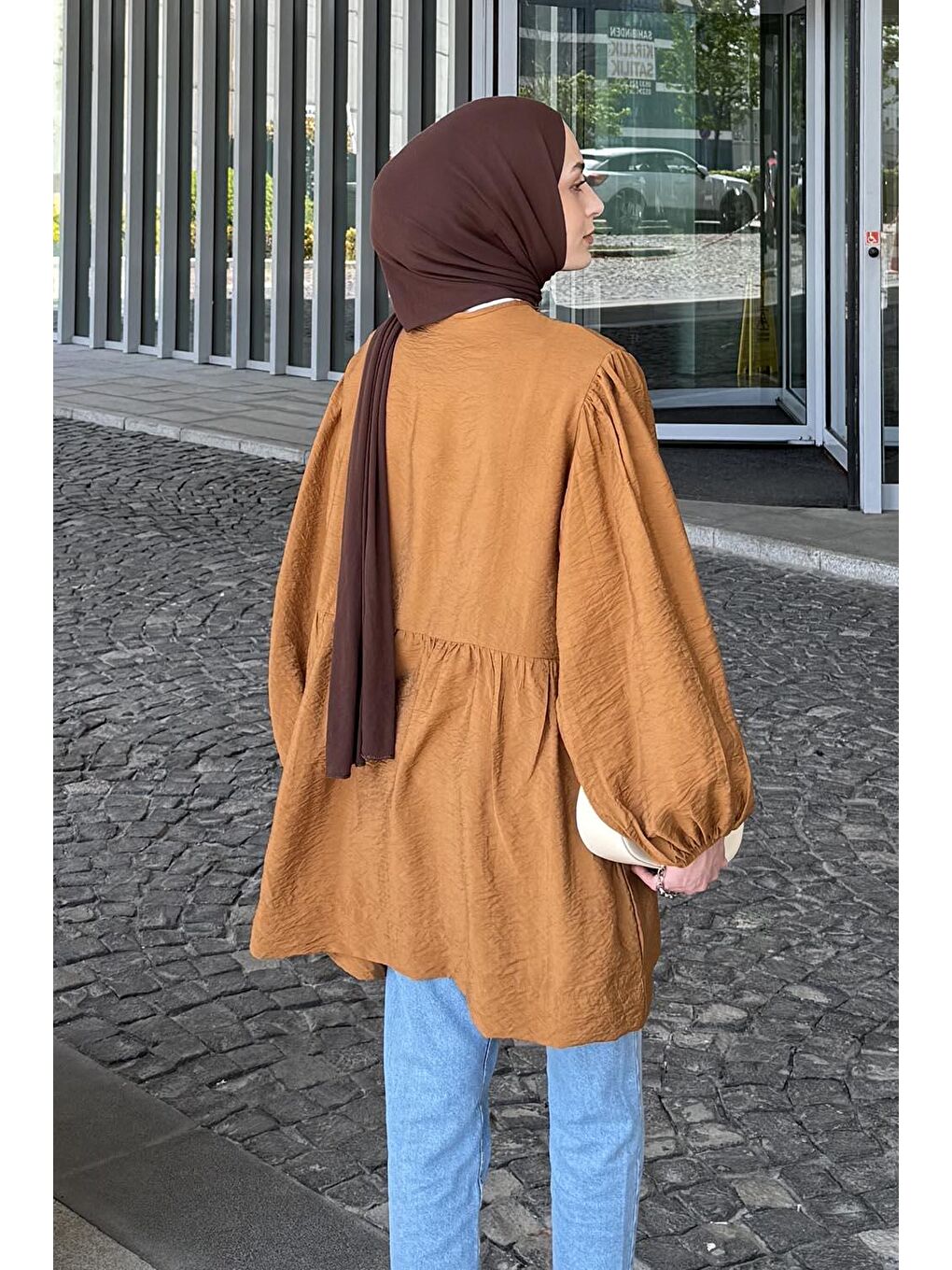Ön Bağlamalı İki Parça Ceket Acı Kahverengi-2