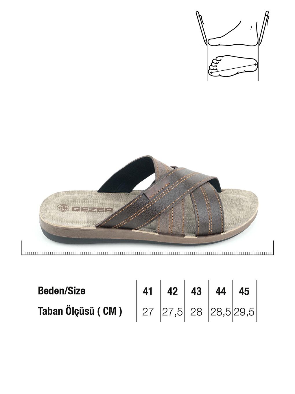 Kahverengi Yazlık Erkek Suni Deri Rahat Taban Günlük Terlik-1