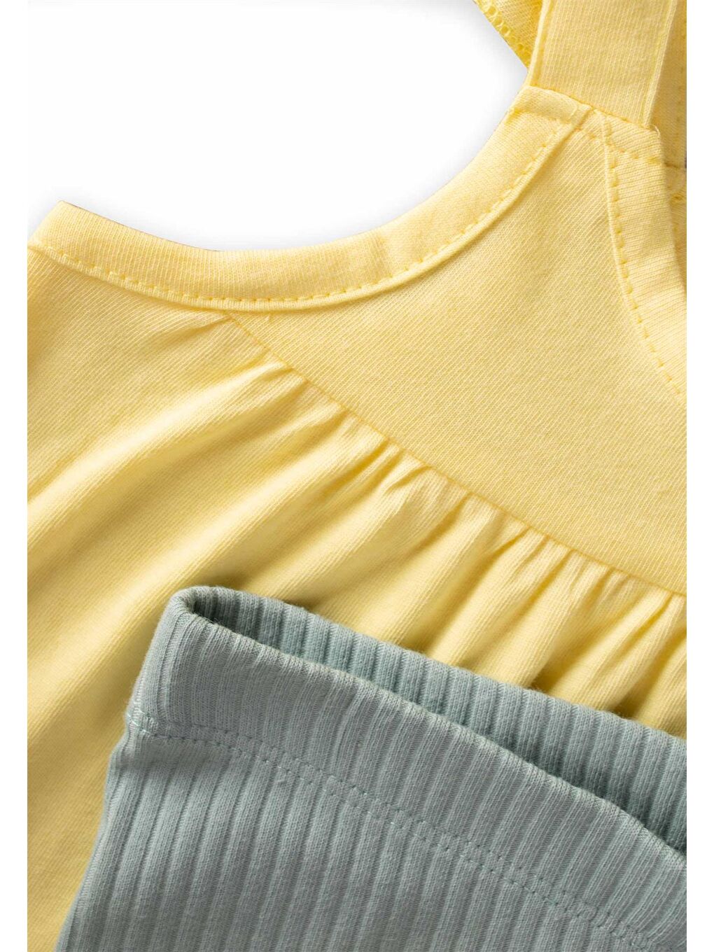 Askılı Tunik Takım 1-7 Yaş Sarı-2