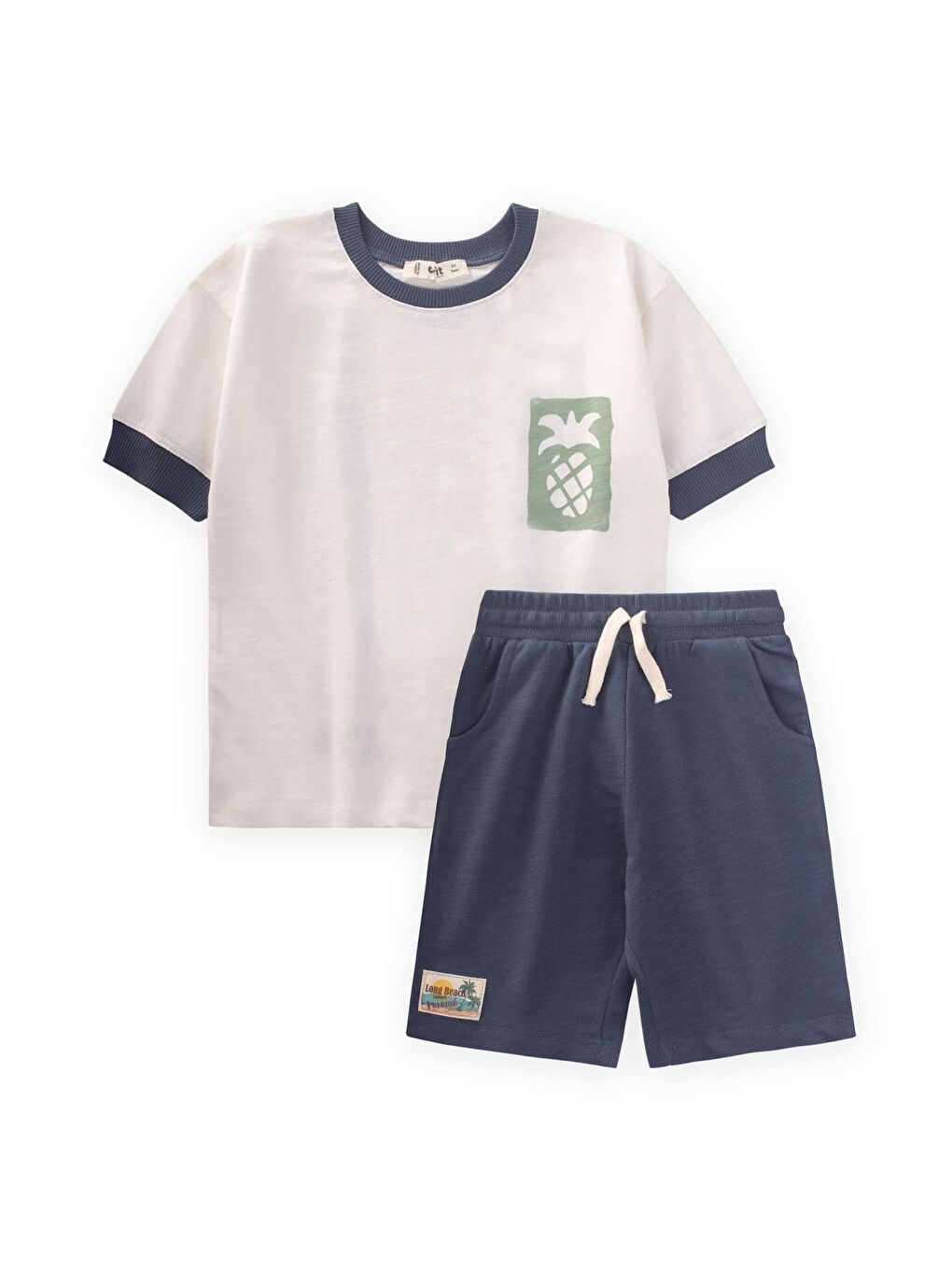 Lacivert Erkek Çocuk Baskılı Takım