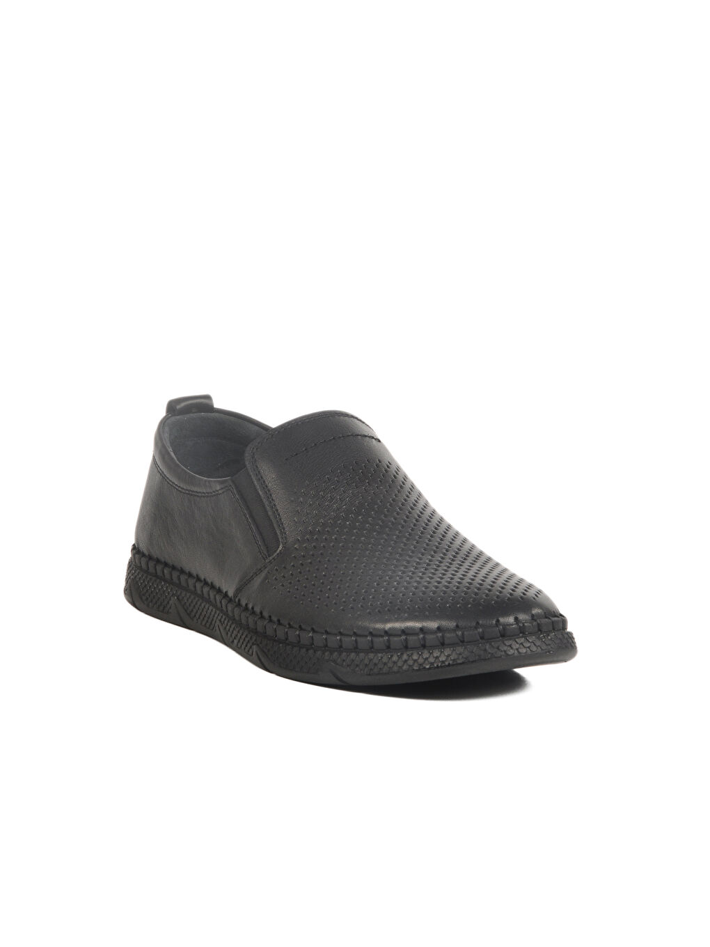 Siyah Hakiki Deri Erkek Casual Ayakkabı Lorenzo M-2