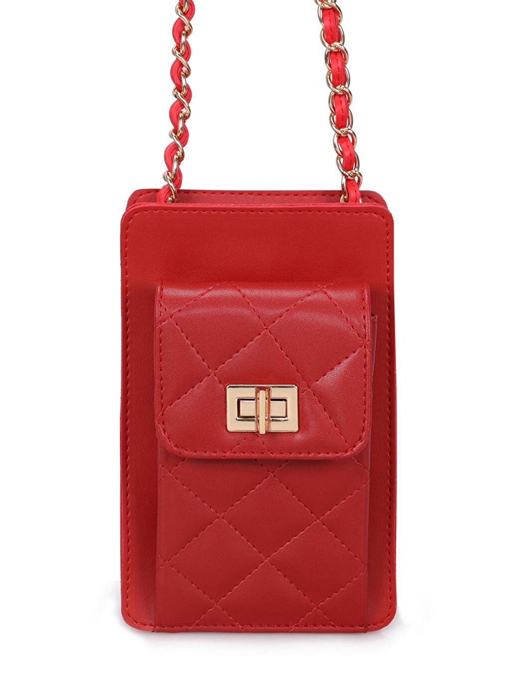 Kırmızı Kadın Zincir Askılı Omuz Çantası-2