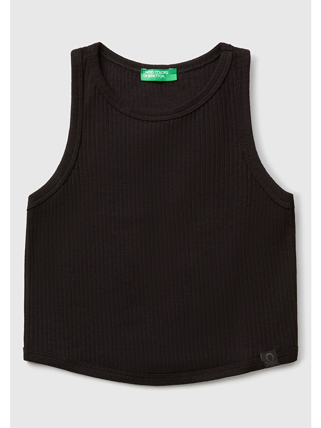 Kız Çocuk Siyah Fitilli Crop Atlet