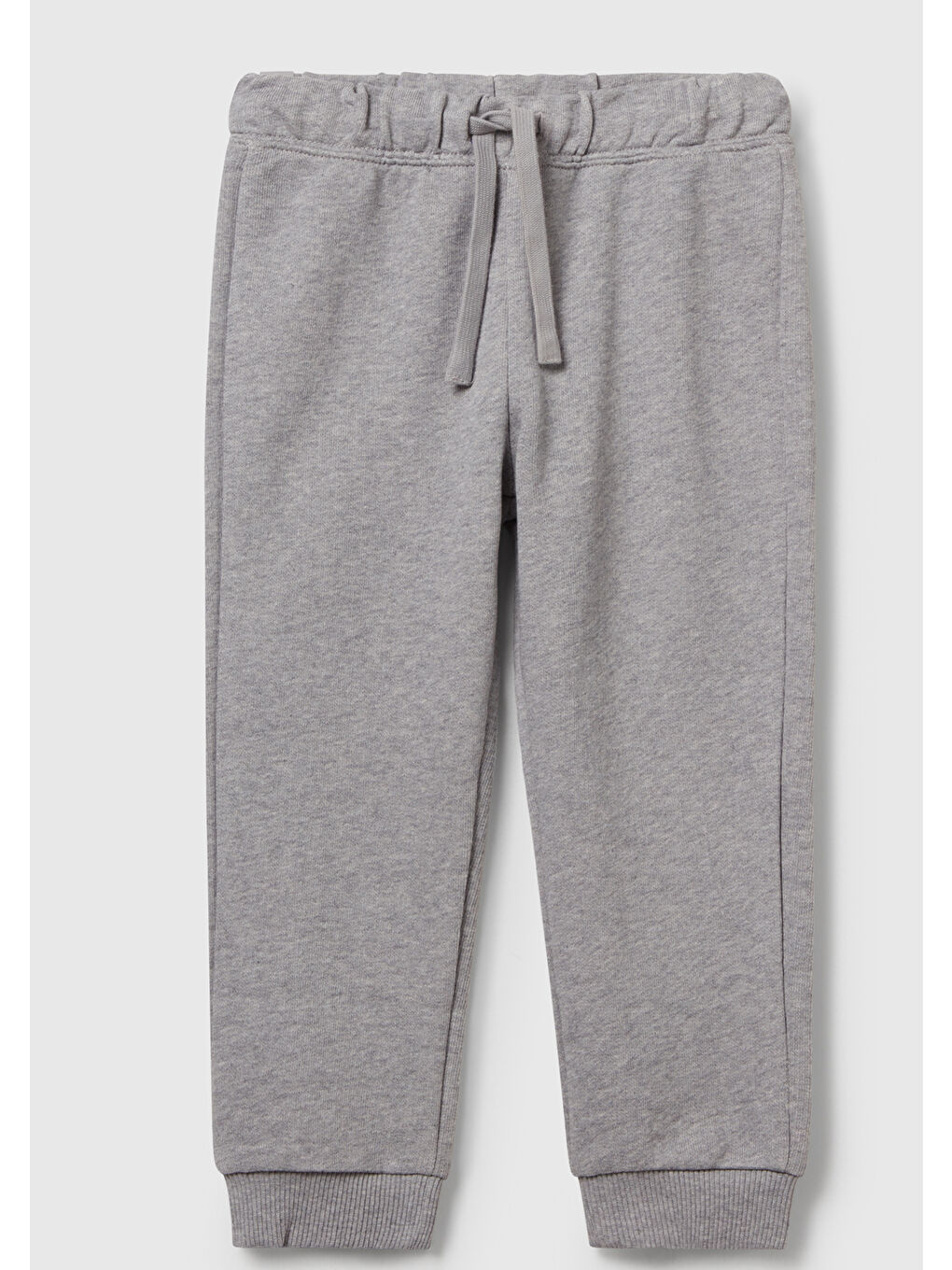 Erkek Çocuk Gri Melanj Beli Lastikli Logolu Eşofman Altı