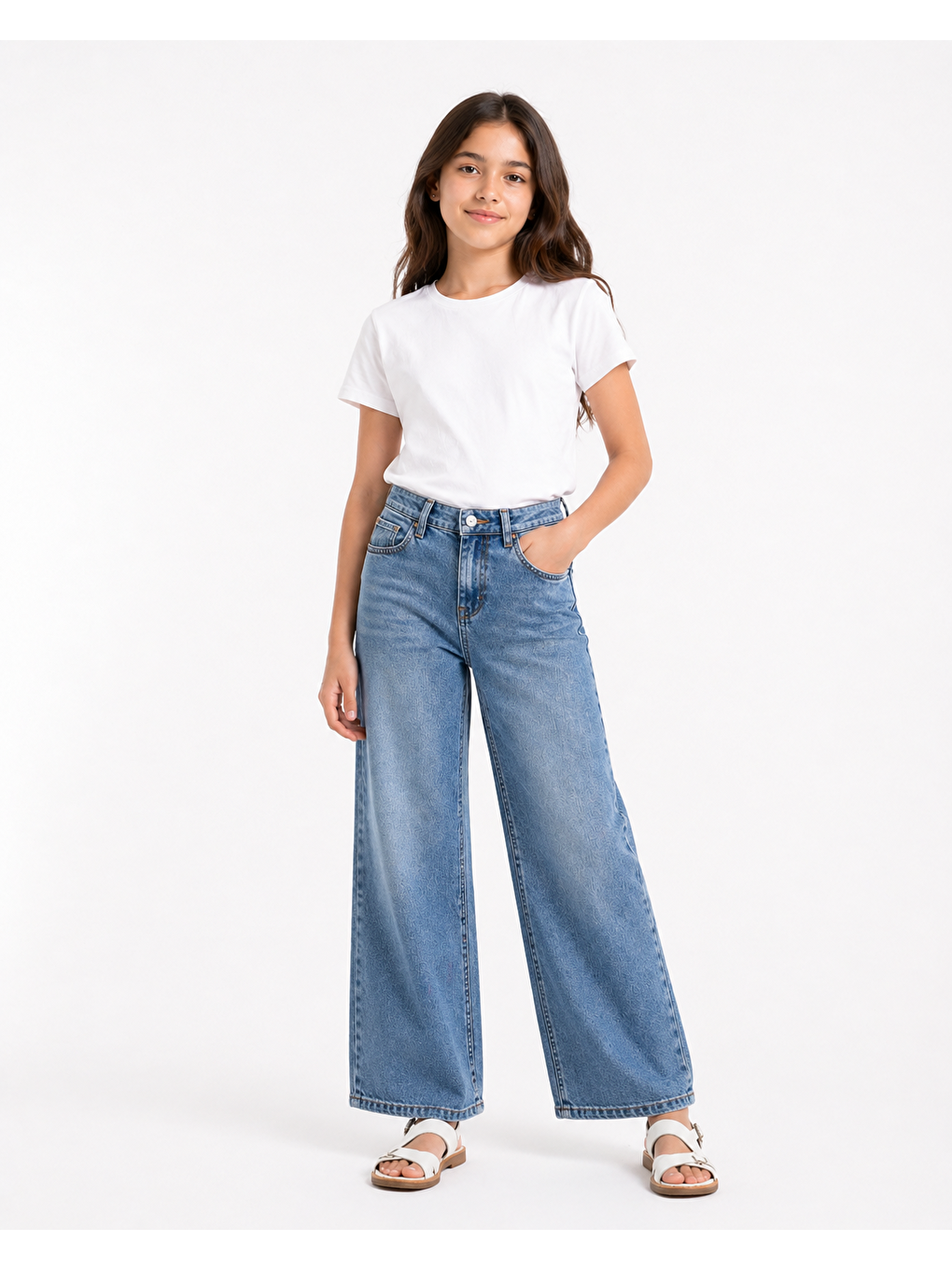 Mavi kids Wideleg Kız Çocuk Jean Pantolon