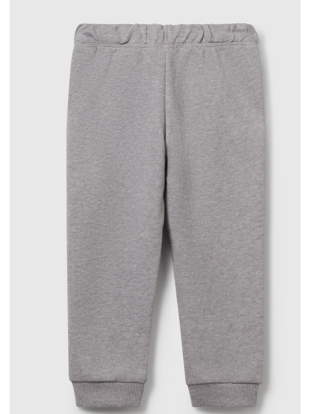 Erkek Çocuk Gri Melanj Beli Lastikli Logolu Eşofman Altı-1