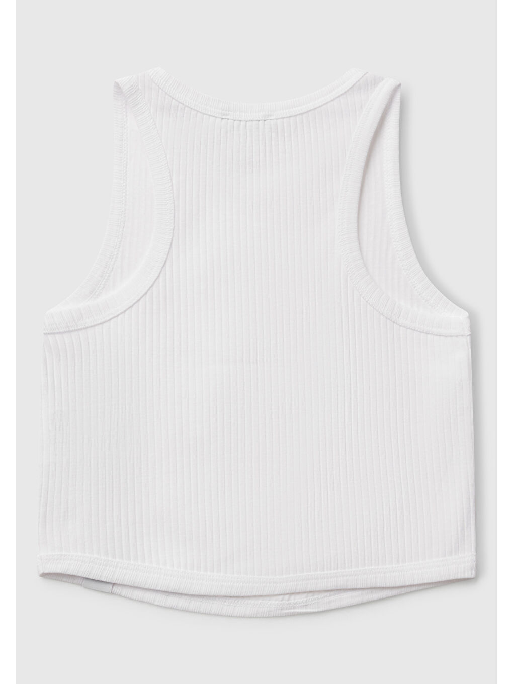Kız Çocuk Beyaz Fitilli Crop Atlet-1