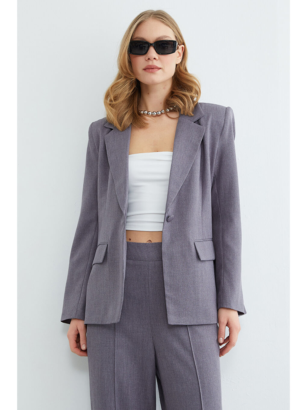 Antrasit Omuz Vatkalı Çimalı Pensli 2 Li Takım-3