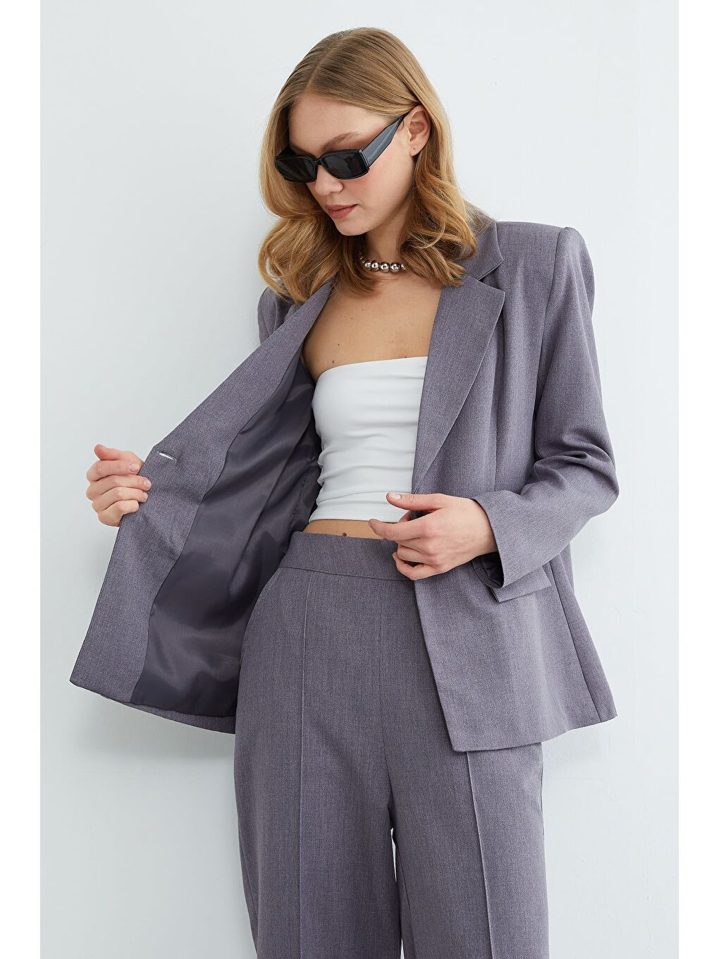 Antrasit Omuz Vatkalı Çimalı Pensli 2 Li Takım-4