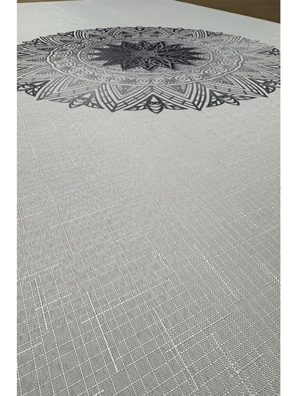 Lotus Dertsiz Masa Örtüsü 150x220 cm Gri-2