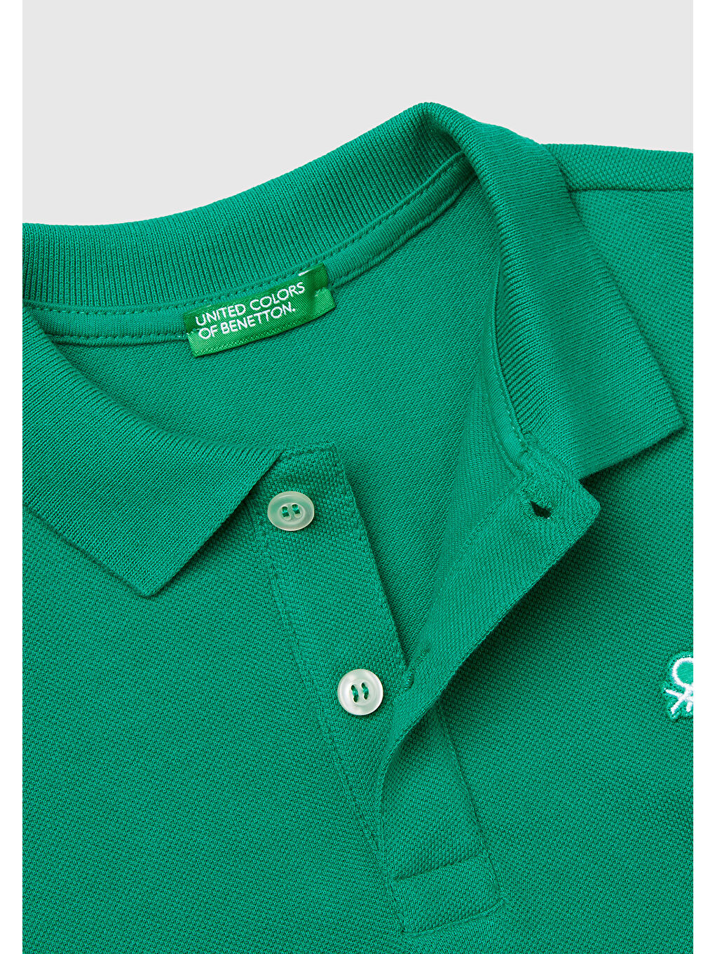 Erkek Çocuk Yeşil Logolu Pike Polo T-Shirt-2