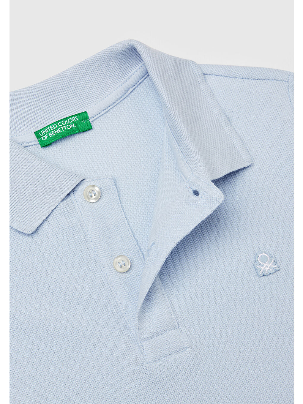 Erkek Çocuk Açık Mavi Logolu Pike Polo T-Shirt-2