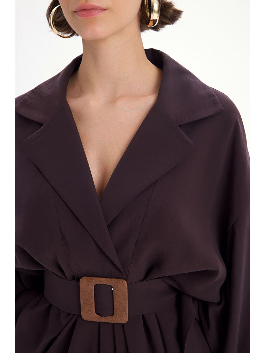 Kahverengi Forteza Balon Kesim Kahve Ceket Gömlek-6