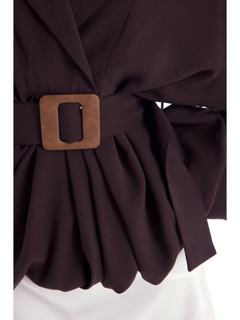 Kahverengi Forteza Balon Kesim Kahve Ceket Gömlek-7